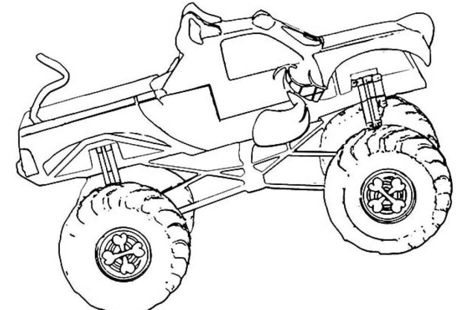 Monster Truck Coloring Sheet Pdf Free Printable Templates