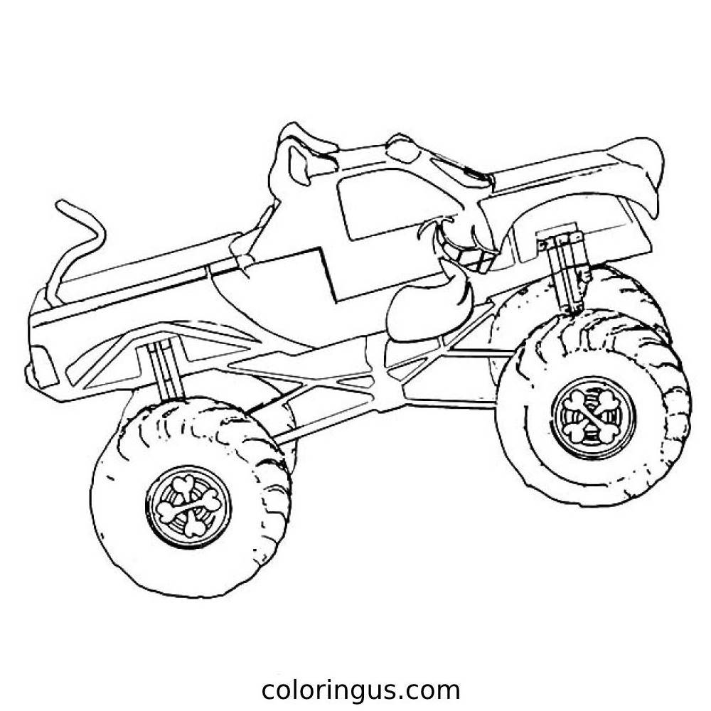 Monster Truck Coloring Sheet Pdf Free Printable Templates