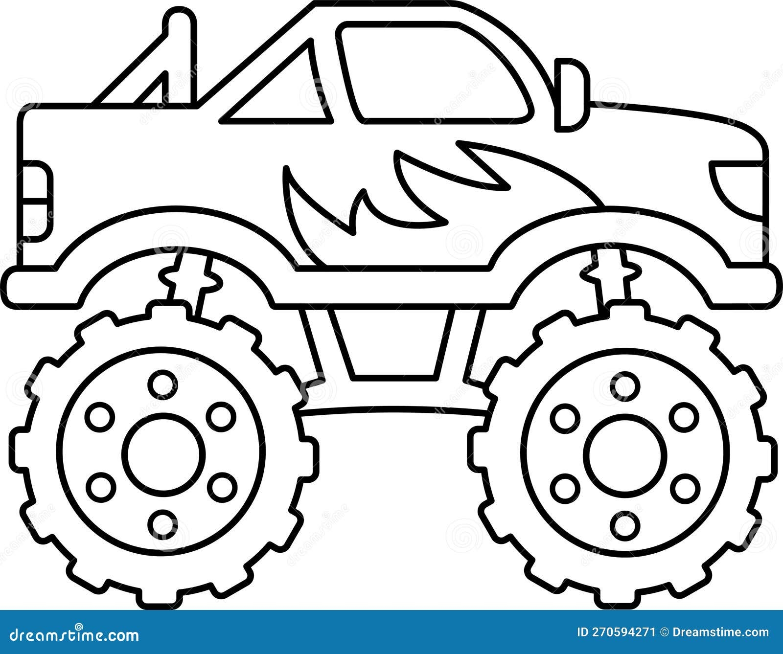 Monster Truck Outline Illustration Monster Truck Coloring Page Stock Monster Truck Outline Illustration Monster Truck Coloring Page Stock