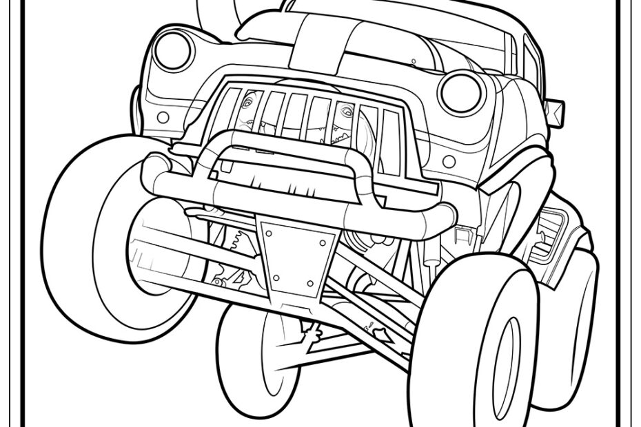 Monster Trucks Printable Coloring Pages All For The Boys