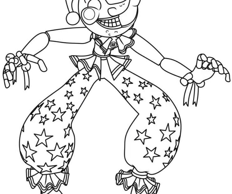 Moondrop FNAF Printable Coloring Page Free Printable Coloring Pages