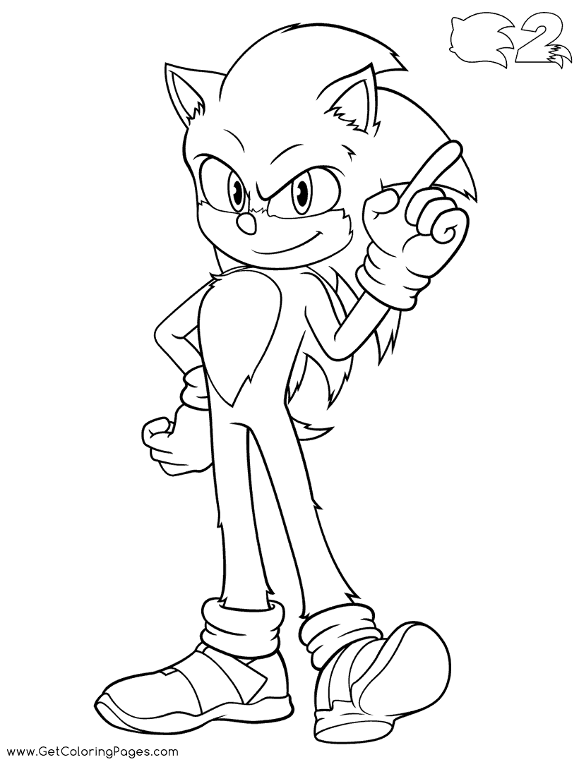 Movie Sonic Coloring Pages Coloring Home