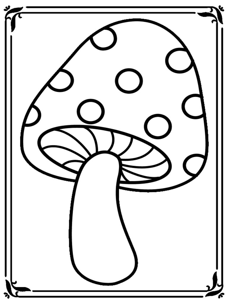 Mushroom Printable Color Pages Mushroom Printable Color Pages
