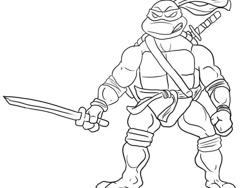 Mutant Ninja Turtle Printable Coloring Page Free Printable Coloring Pages