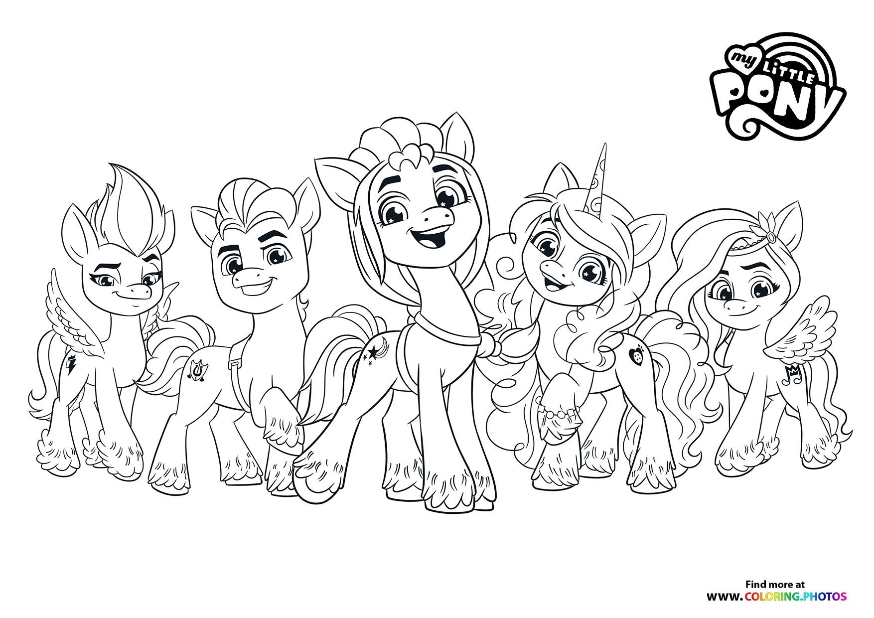 My Little Pony Characters A New Generation Coloring Pages For Kids My Little Pony Characters A New Generation Coloring Pages For Kids