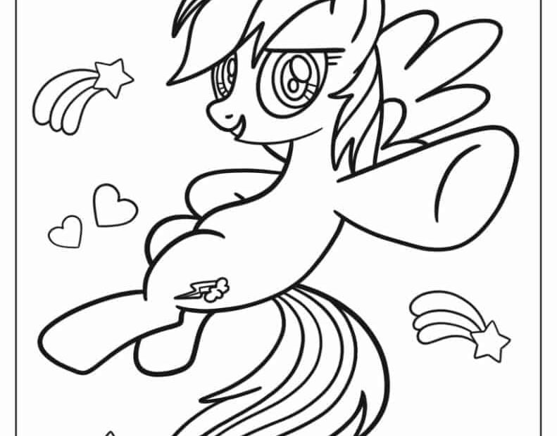 My Little Pony Rainbow Dash Free Coloring Pages Printable Pdf
