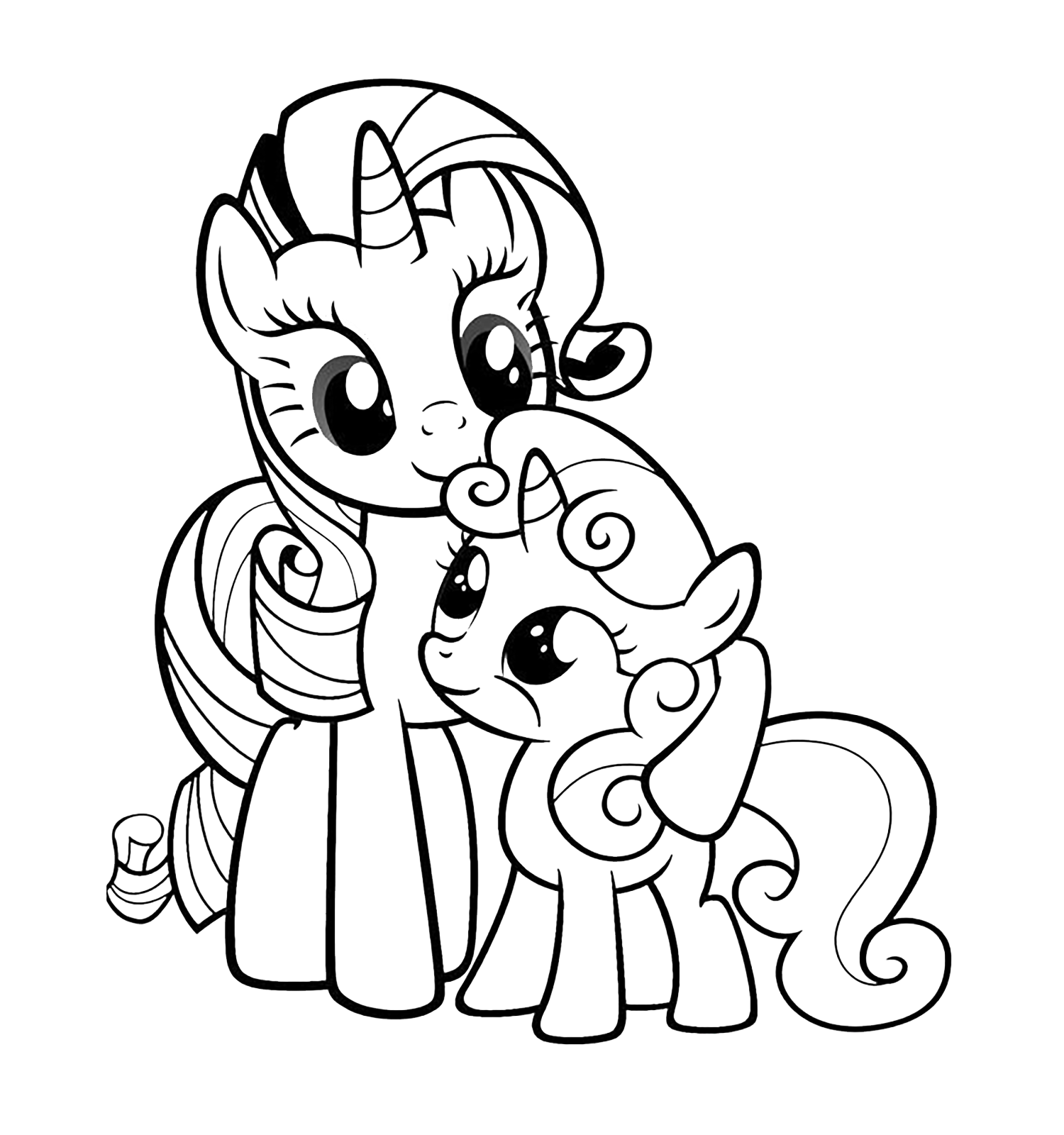My Little Pony Rarity With A Baby Pony My Little Pony Rarity With A Baby Pony