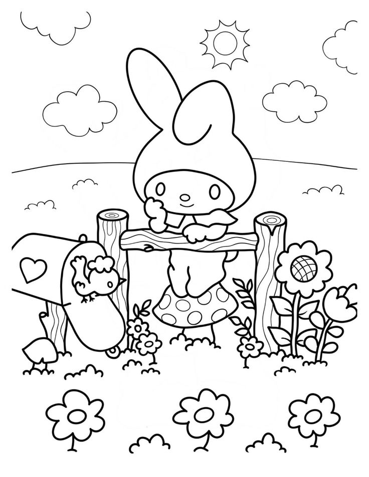 My Melody Coloring Pages 6 Printable Coloring Book Easy Coloring My Melody Coloring Pages 6 Printable Coloring Book Easy Coloring