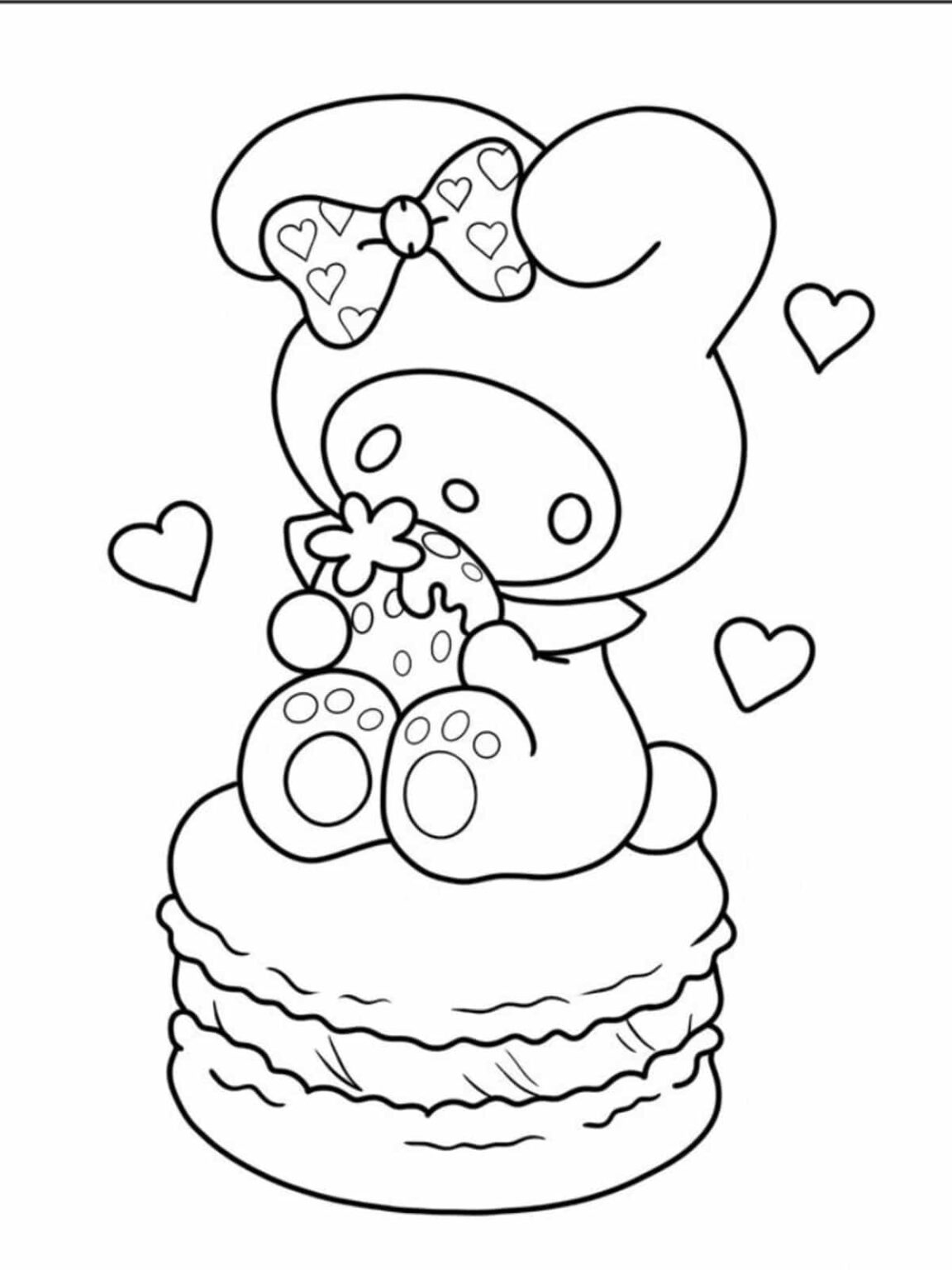 My Melody Coloring Pages Cute Fun Awaits Coloringpagesforkids My Melody Coloring Pages Cute Fun Awaits Coloringpagesforkids