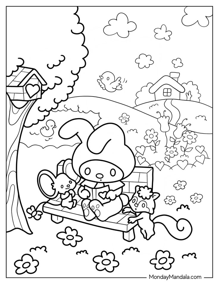 My Melody coloring pages free printable My Melody coloring pages free printable