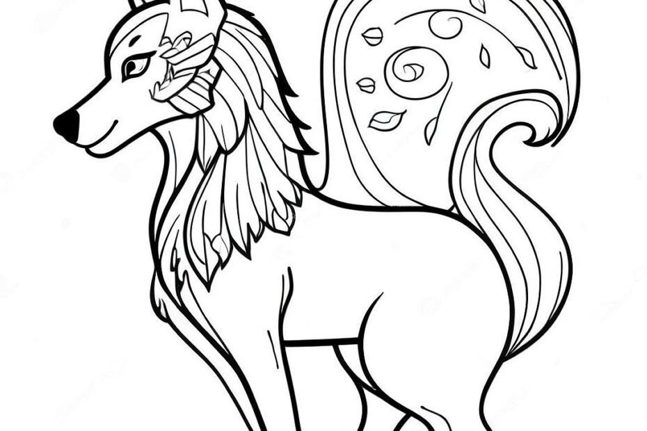Mythical Wolf Coloring Page Coloring Pages