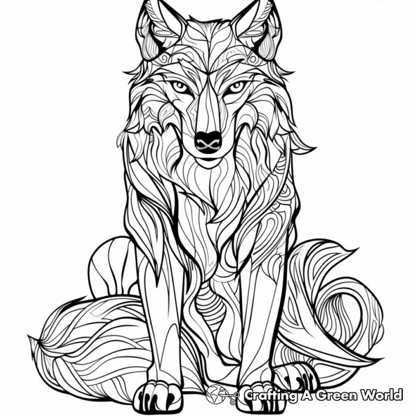 Mythical Wolf Coloring Pages Free Printable 