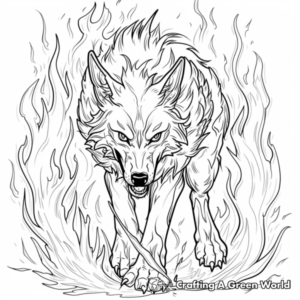 mythical wolf coloring pages