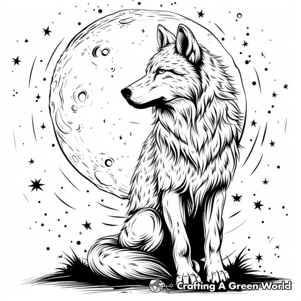 Mythical Wolf Coloring Pages Free Printable 