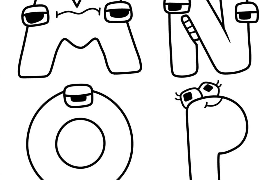 N Alphabet Lore Coloring Page Alphabet Coloring Pages 53 OFF