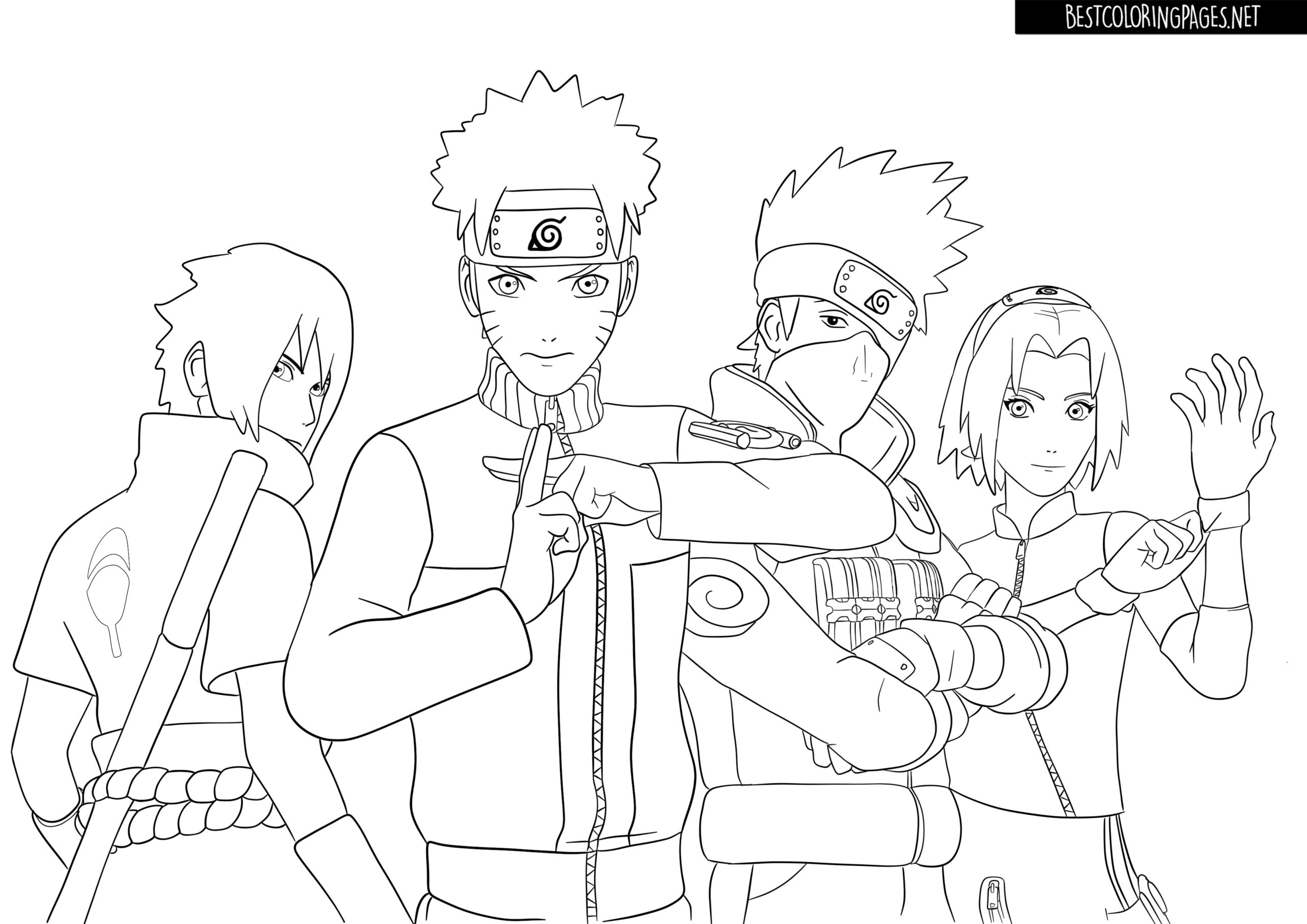 Naruto Coloring Pages Bestcoloringpages