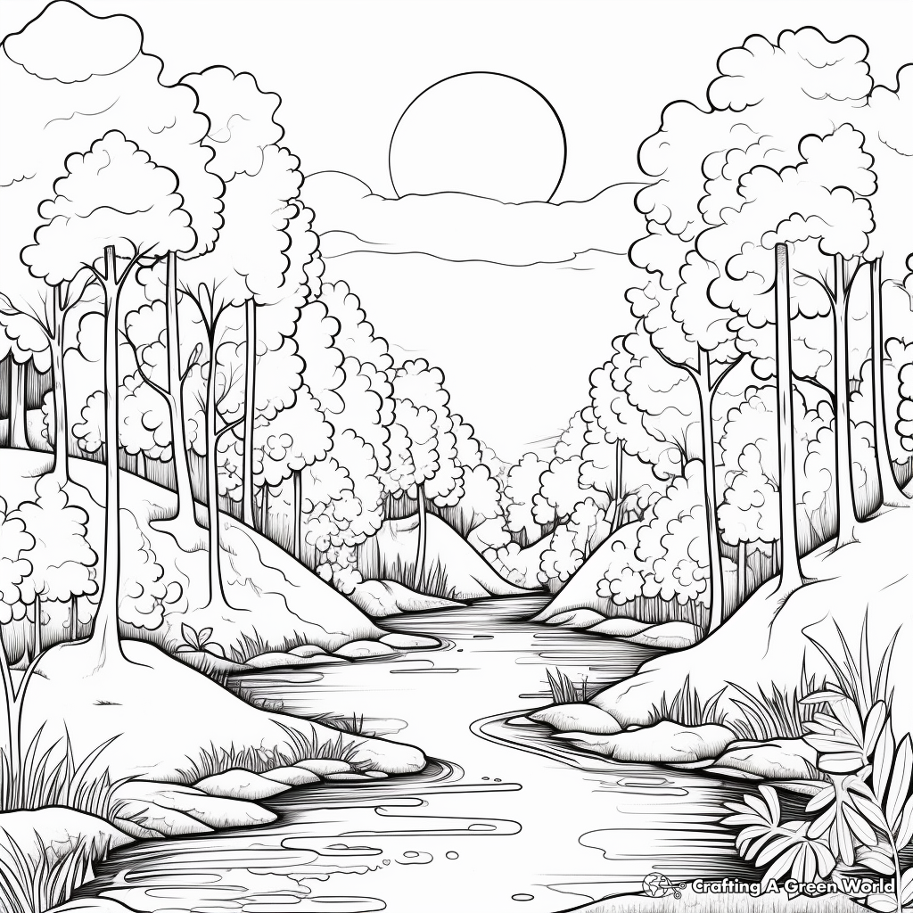 adult coloring pages nature scenes