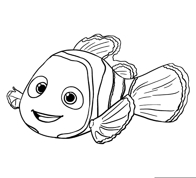 Nemo Coloring Page Easy Drawing Guides