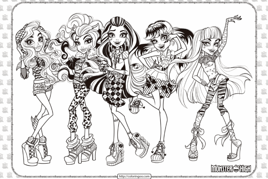 New Printable Monster High Coloring Pages You Can Download Or Print