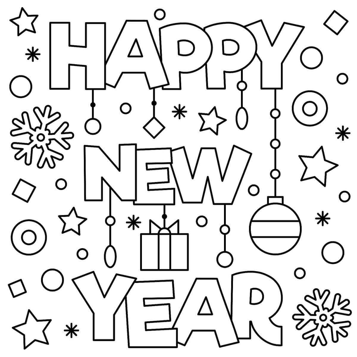 free printable new years coloring pages
