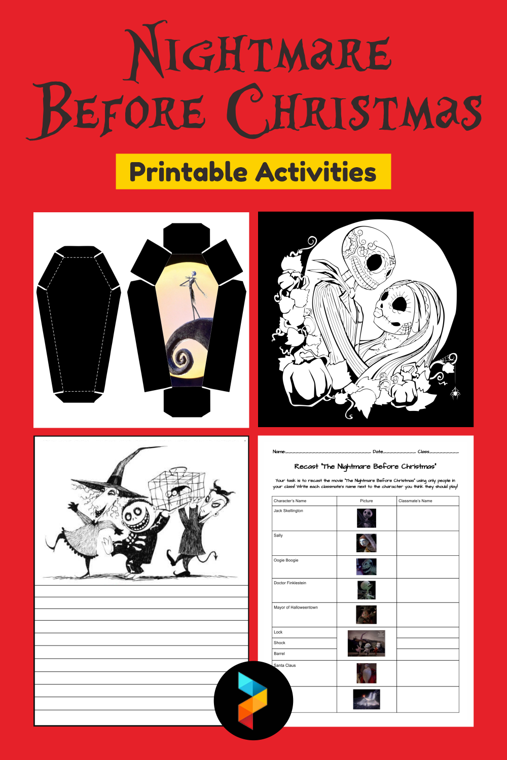 Nightmare Before Christmas Activities 10 Free PDF Printables Printablee Nightmare Before Christmas Activities 10 Free PDF Printables Printablee
