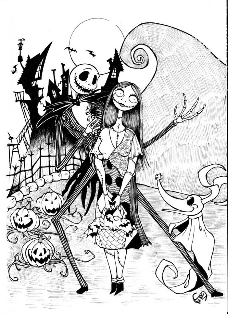 Nightmare Before Christmas Coloring Page Coloring Home Nightmare Before Christmas Coloring Page Coloring Home
