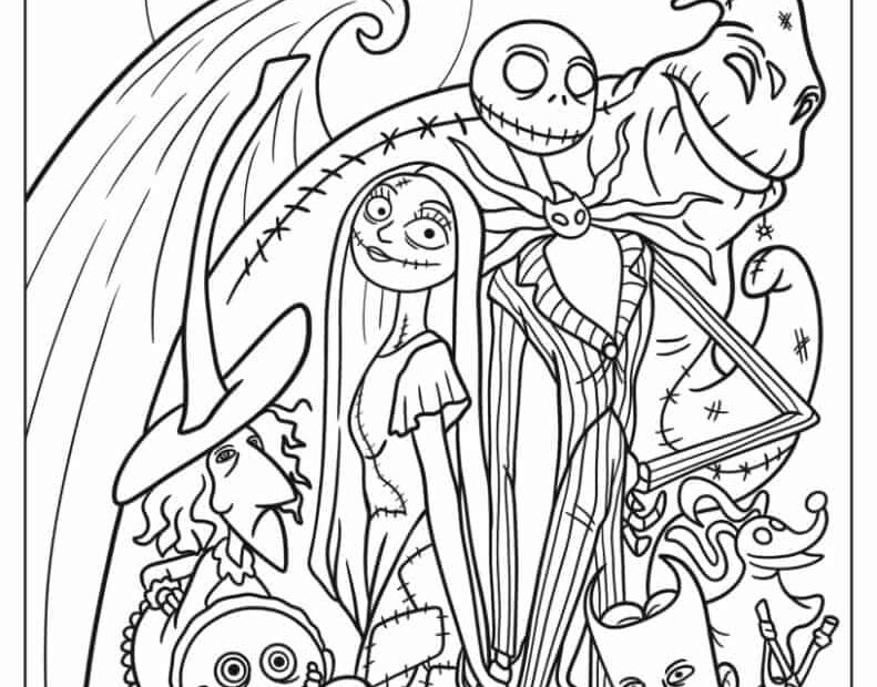 Nightmare Before Christmas Coloring Pages