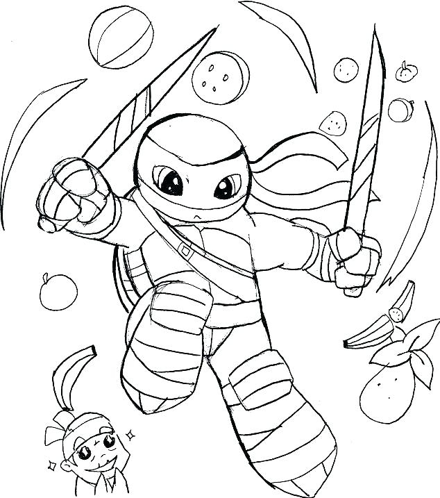 girl Ninja Turtle coloring pages