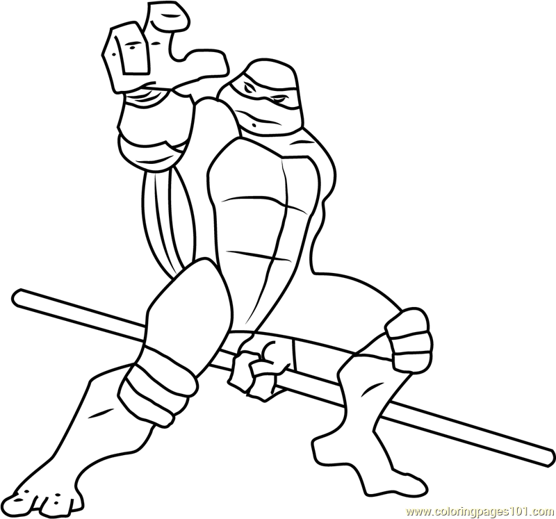 Ninja Turtle Donatello Coloring Coloring Pages