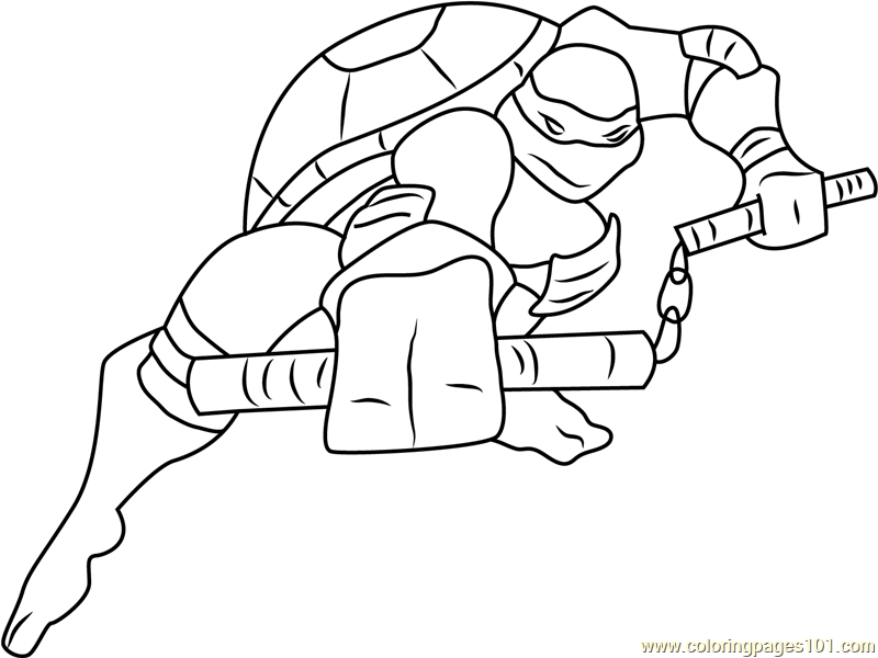 mikey Ninja Turtle coloring pages