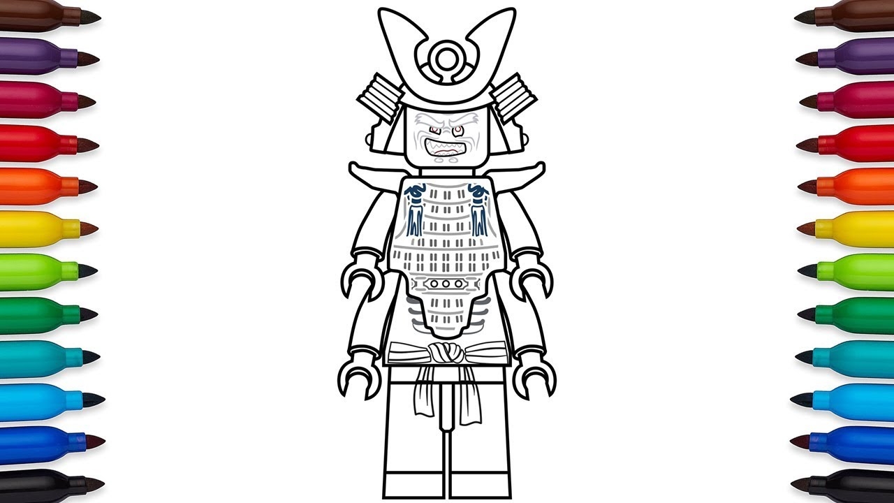 Ninjago Coloring Pages Lord Garmadon And Sensei