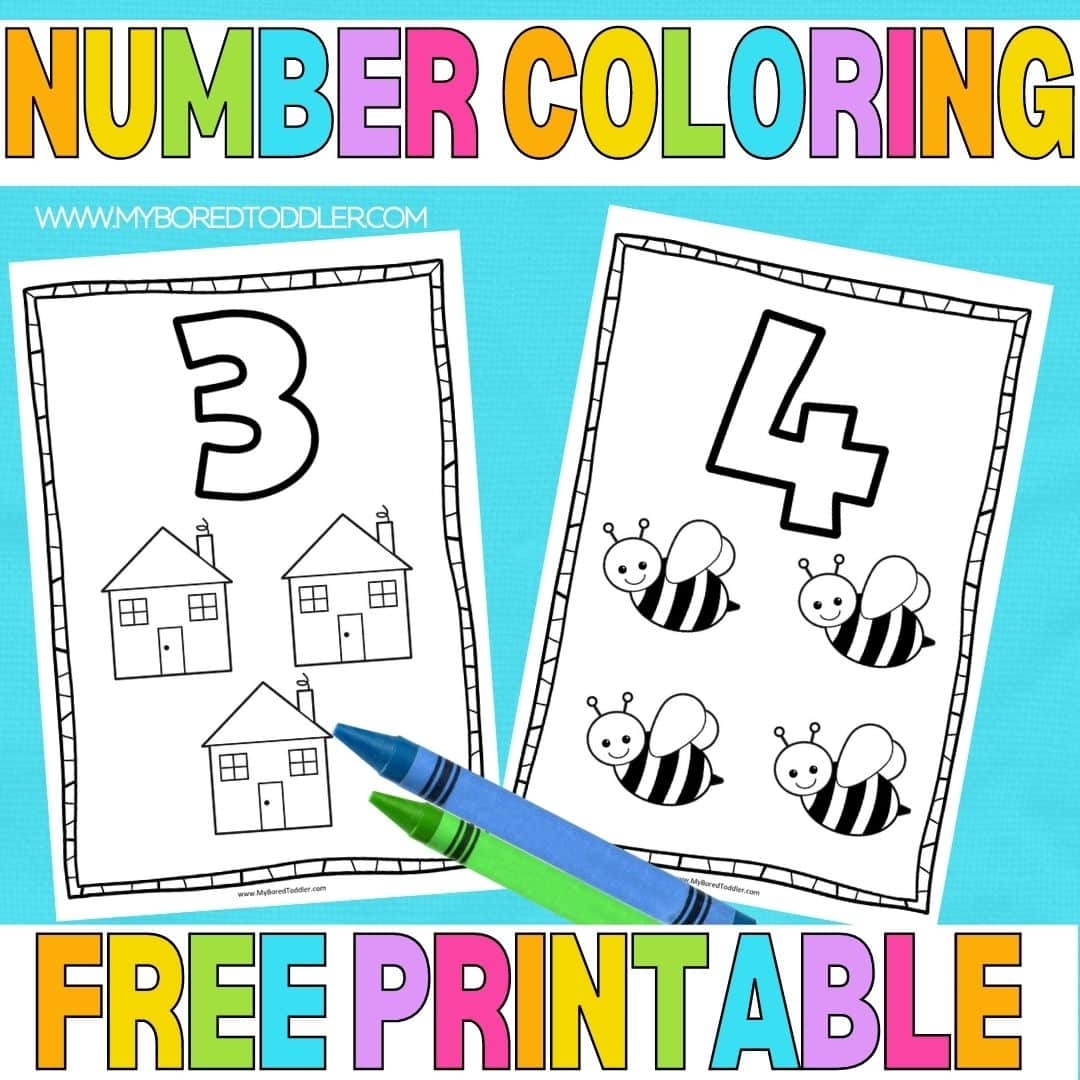 Number Coloring Free Printable My Bored Toddler