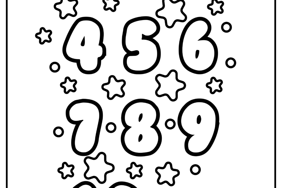 Numbers Coloring Pages Free Printable Printable New Year Banners