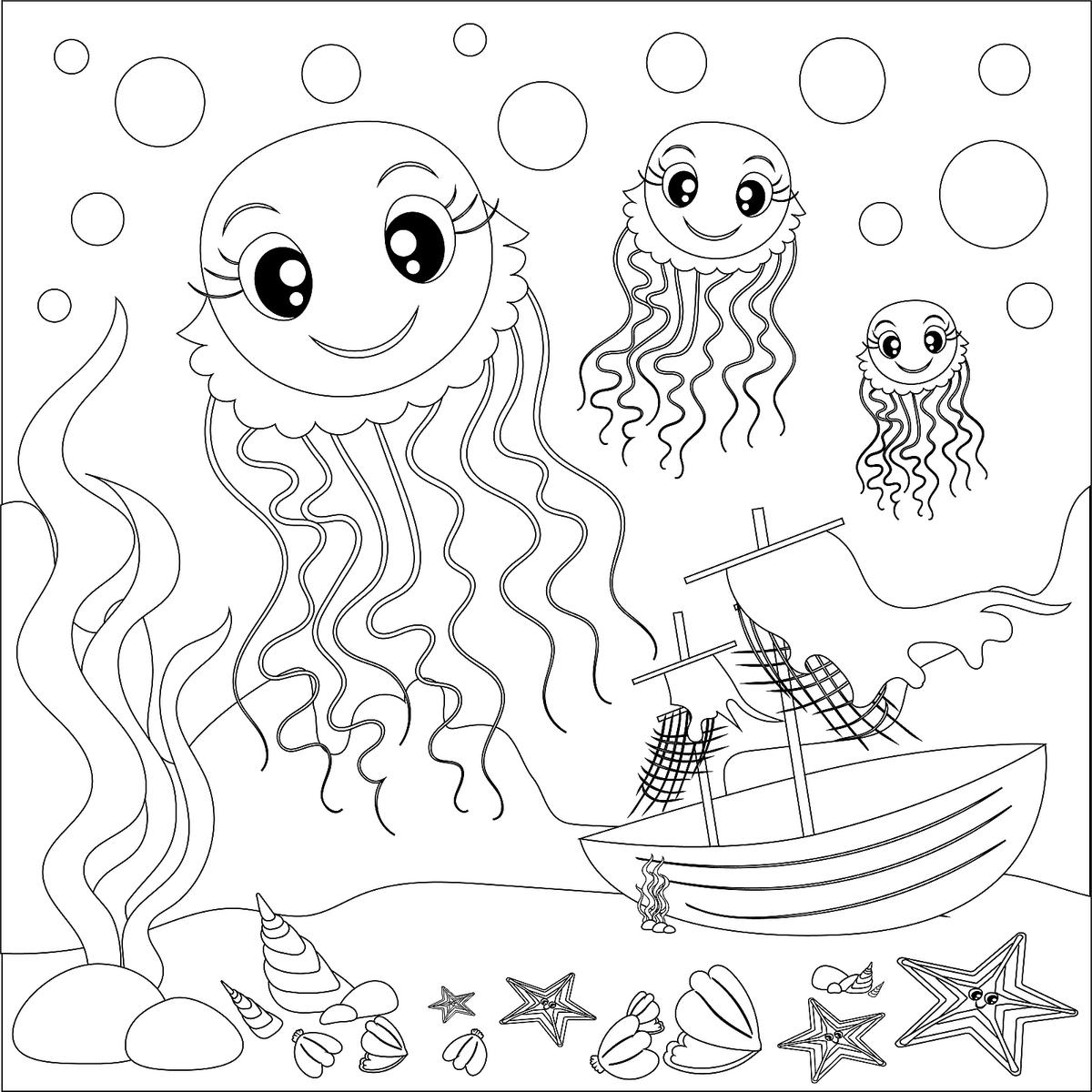 Ocean Animals Coloring Pages Printable