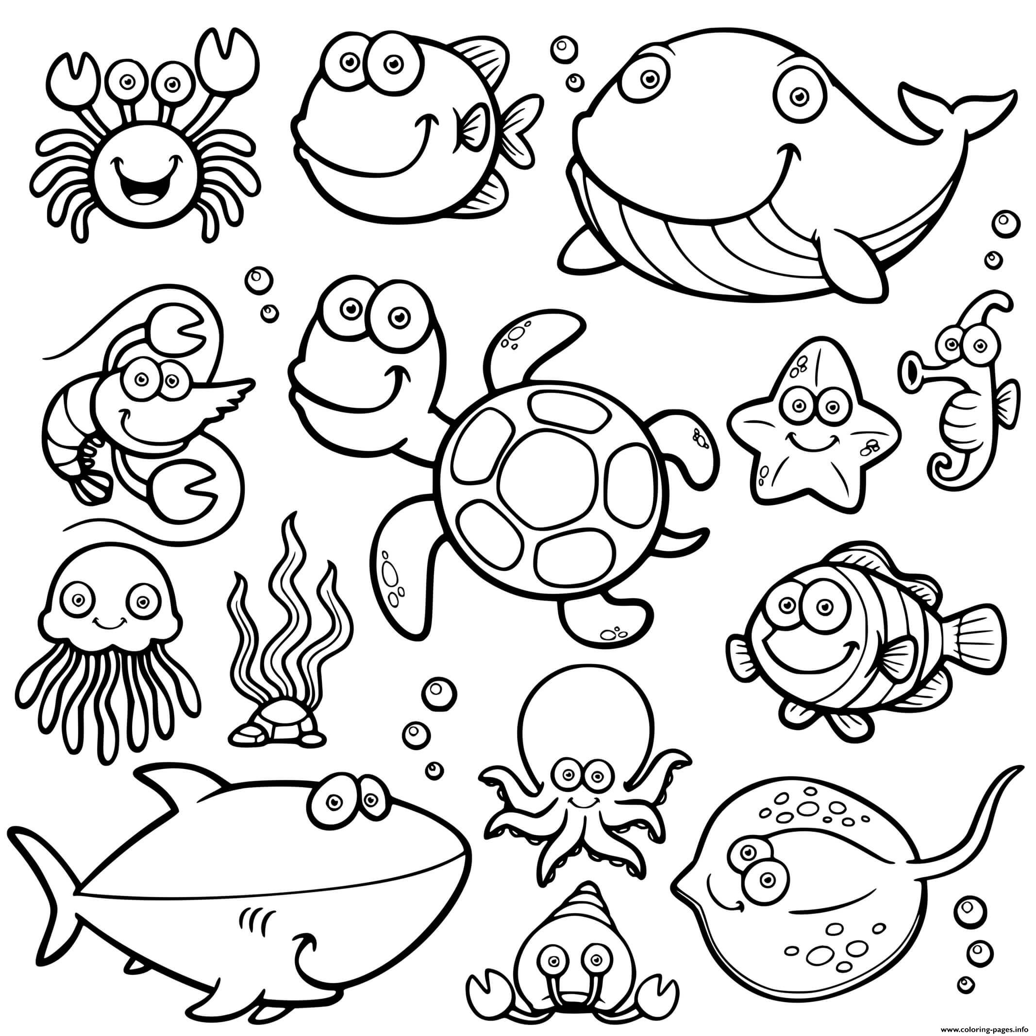 ocean animals printable free