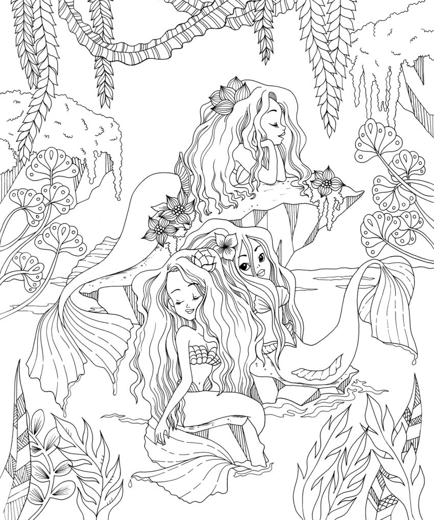 Ocean Coloring Pages Mermaid Coloring Book Detailed Coloring Pages 