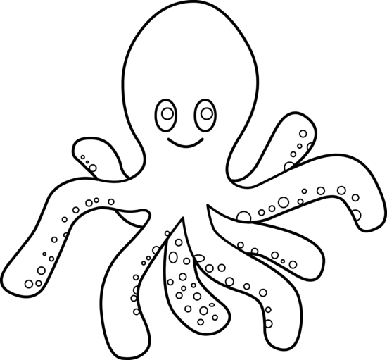 Octopus Coloring Page Free Clip Art