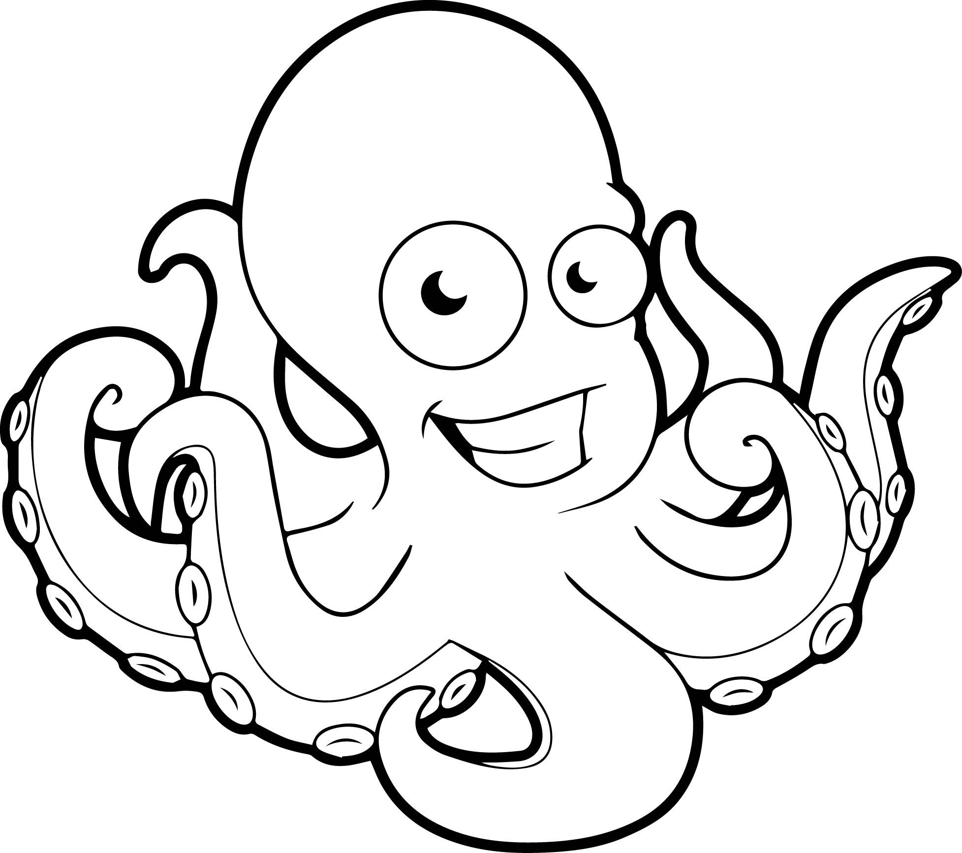 coloring picture of an octopus
