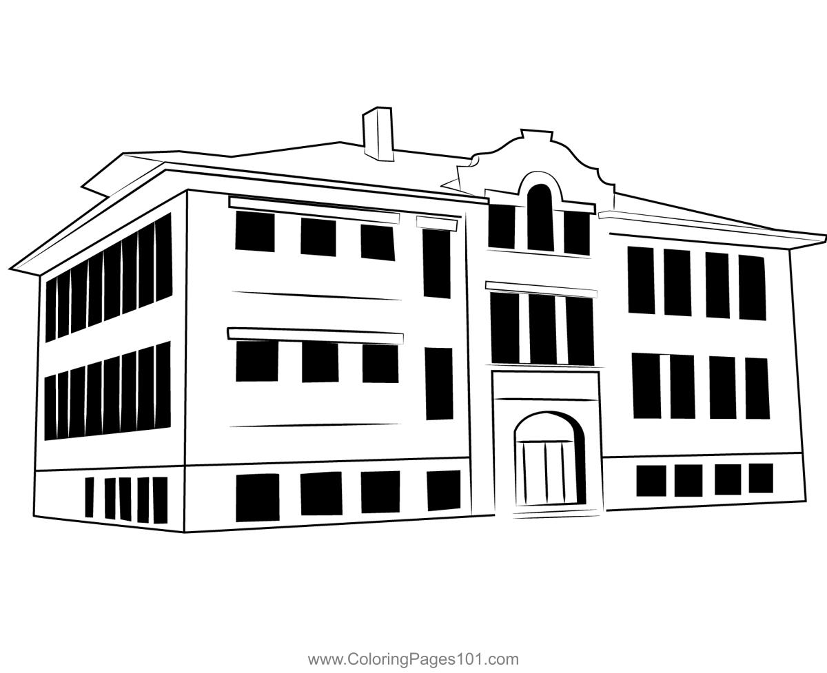 Old School Coloring Page For Kids Free Schools Printable Coloring Old School Coloring Page For Kids Free Schools Printable Coloring
