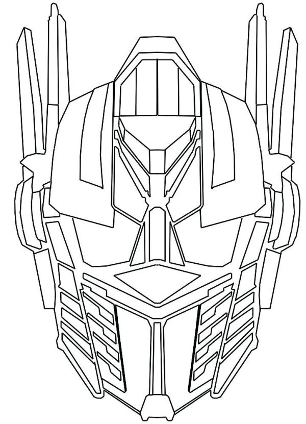 optimus prime face coloring page optimus prime face coloring page