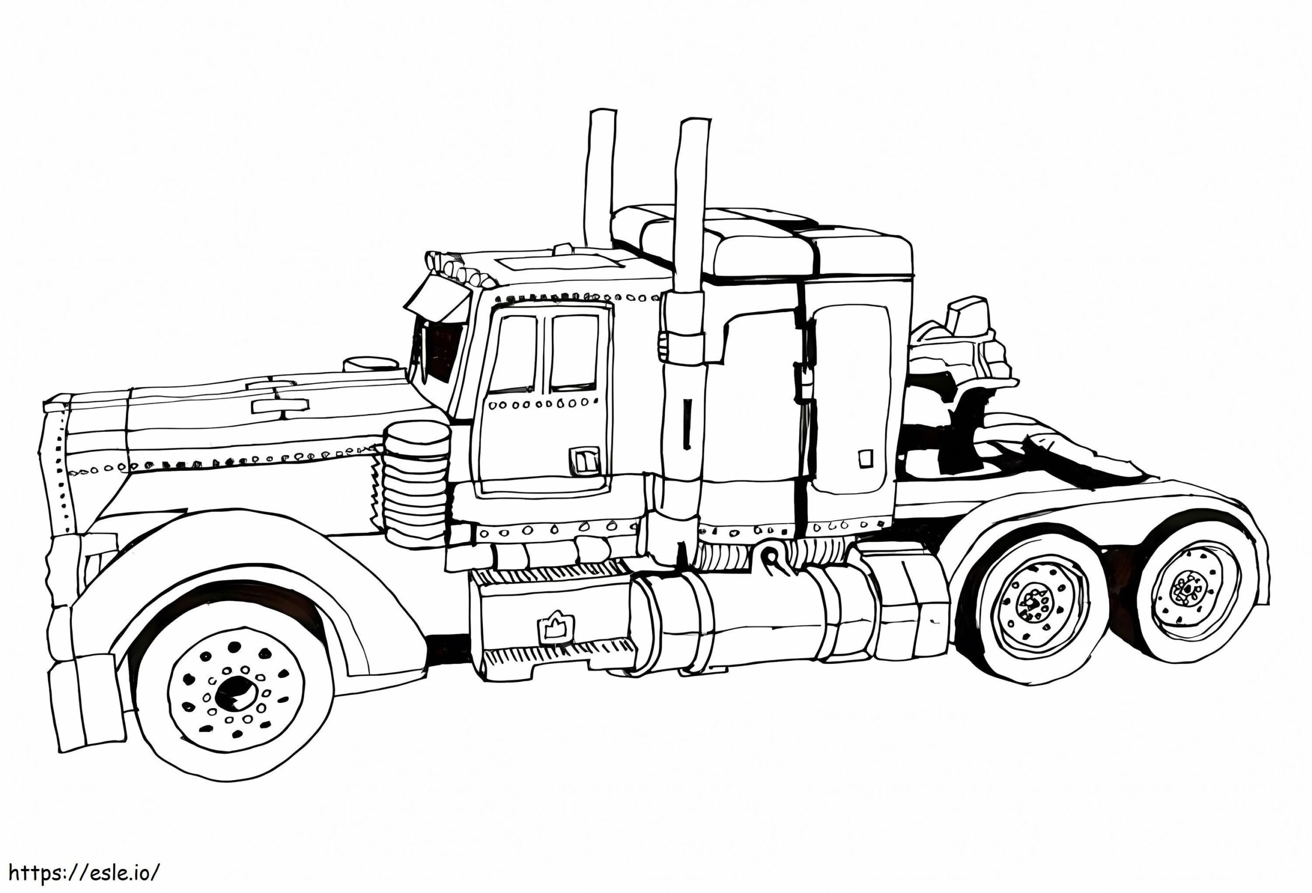 Optimus Prime Truck 1 Coloring Page Optimus Prime Truck 1 Coloring Page