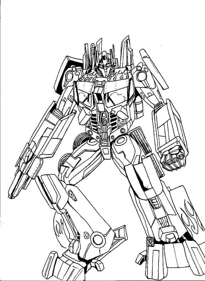 optimus prime color by number
