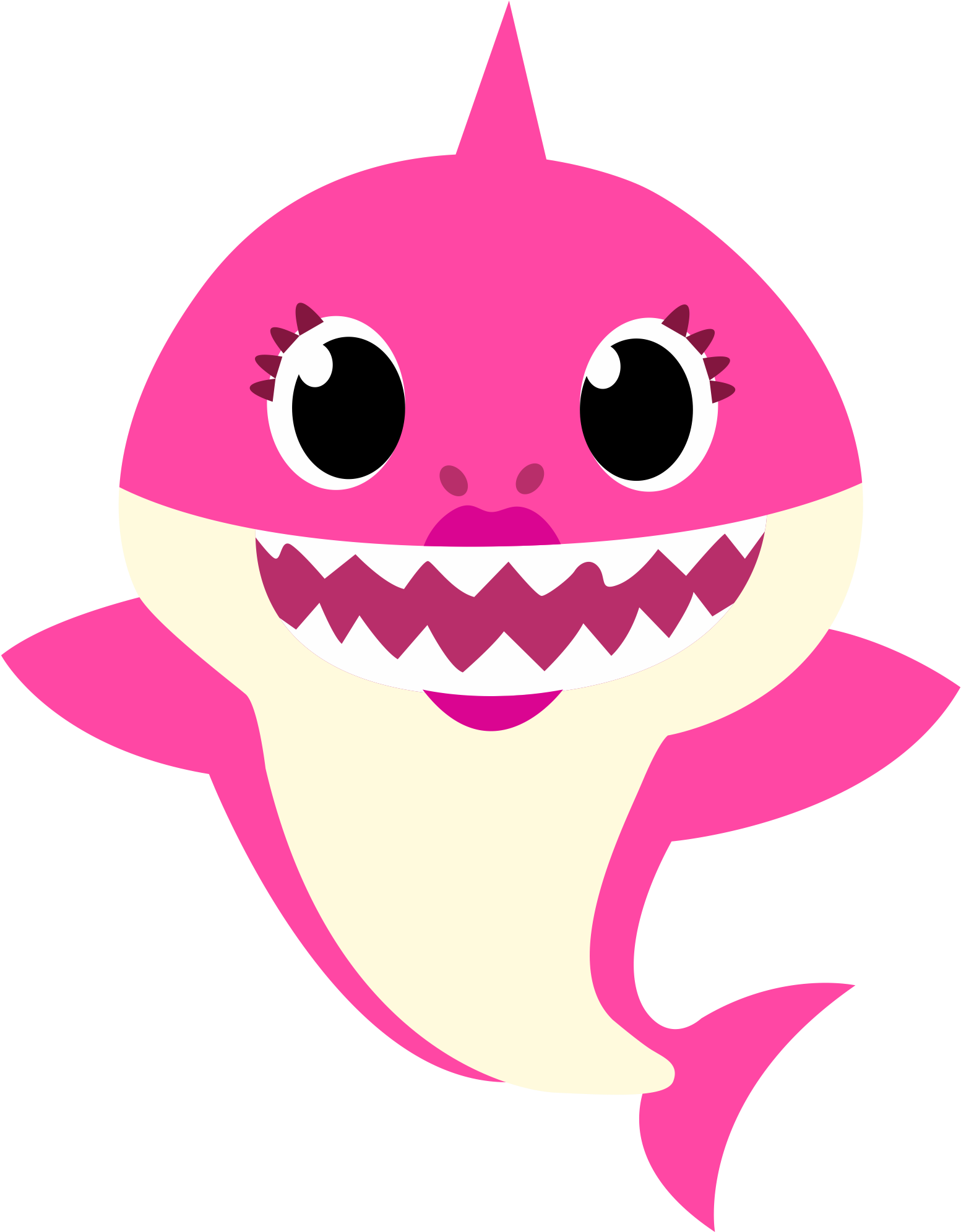 free printable baby shark template