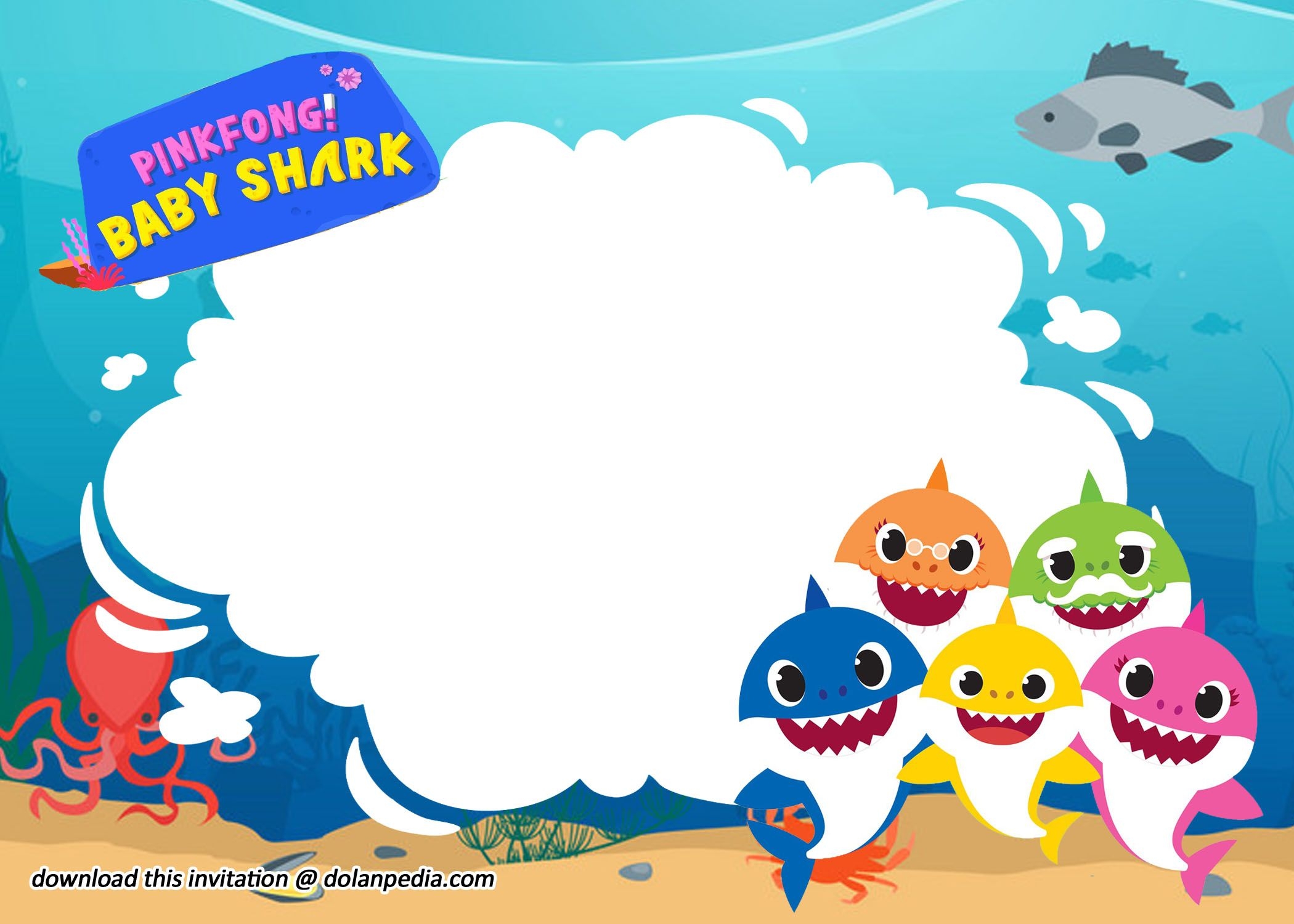 Out Of This World Printable Baby Shark Template Free Preschool Cutting 