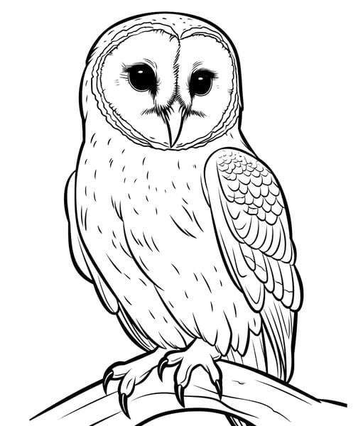 Owl Colouring Template Owl Colouring Template