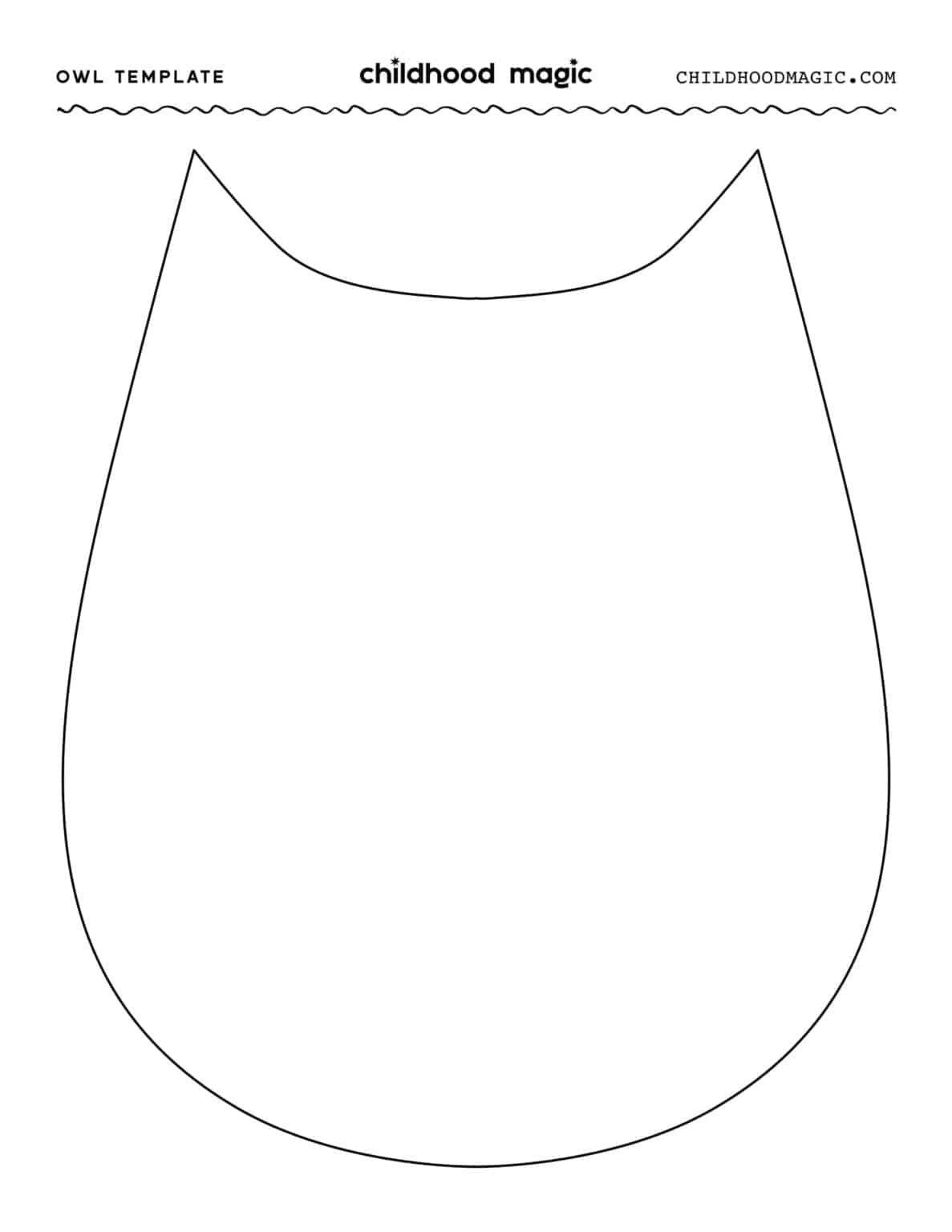 Owl Template Childhood Magic