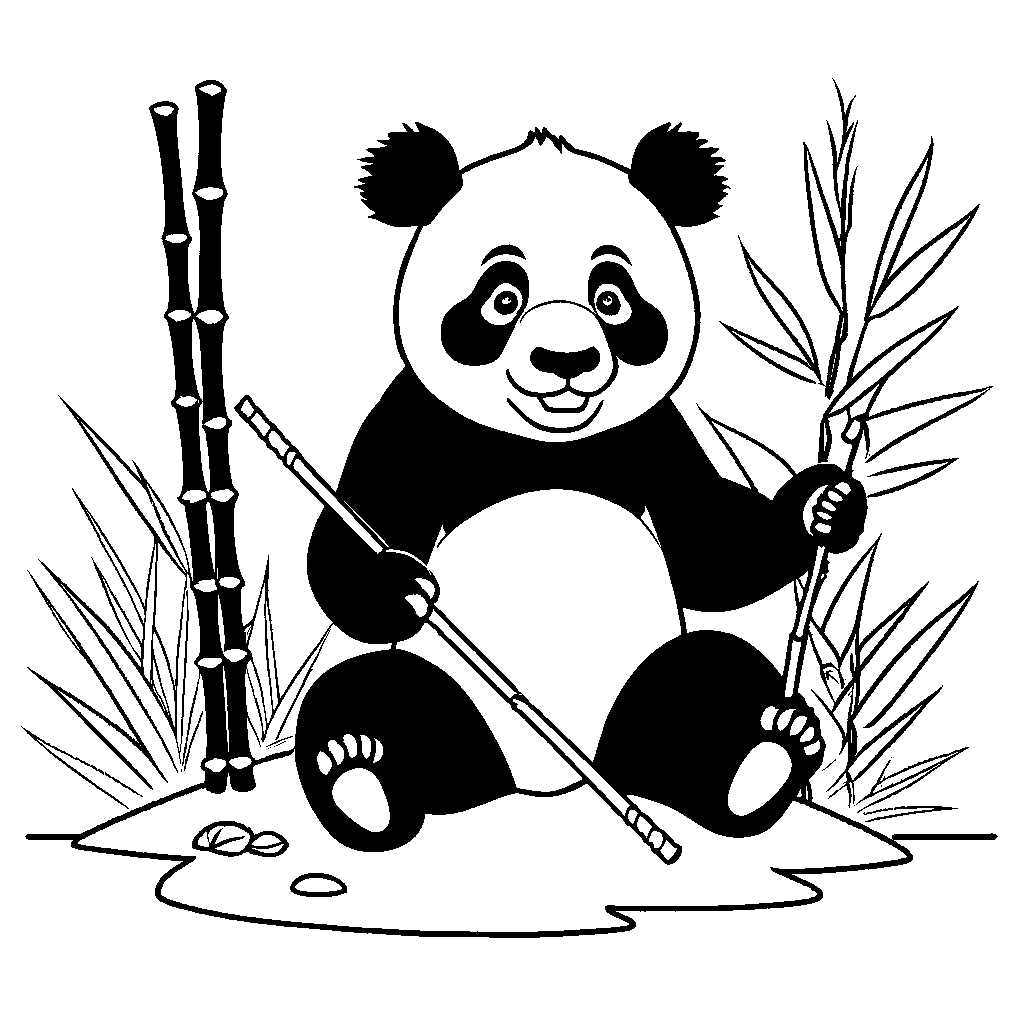 Panda Bear Coloring Page Lulu Pages