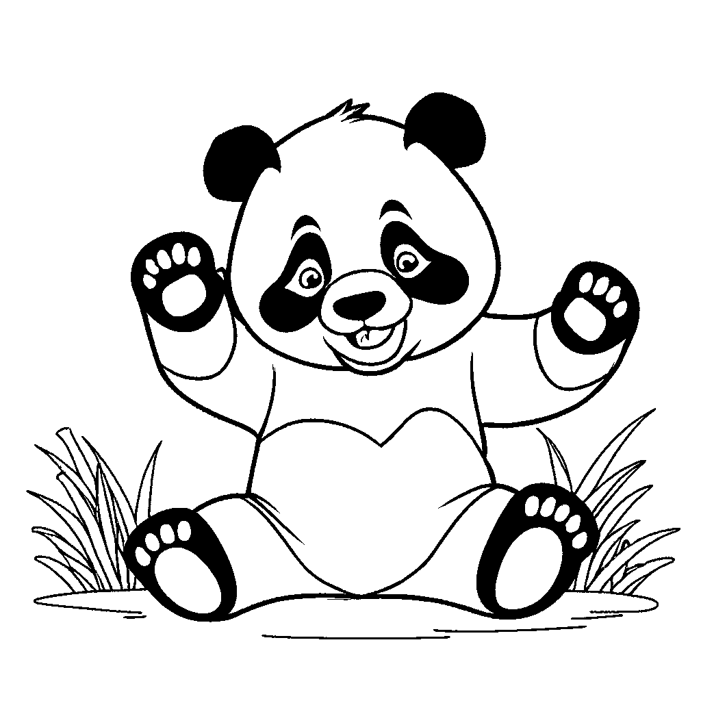 Panda Bear Coloring Page Lulu Pages