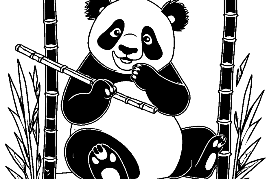 Panda Bear Coloring Page Lulu Pages