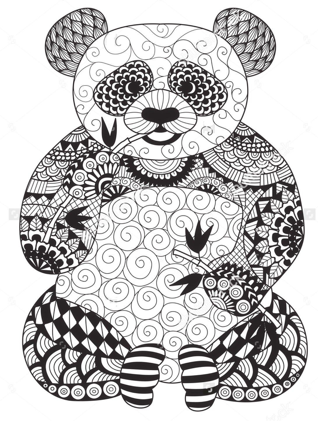 panda printable coloring pages